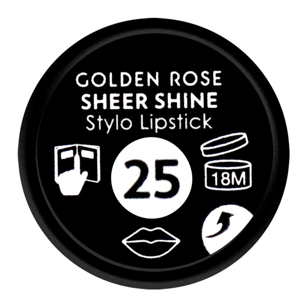 Golden Rose Sheer Shine SPF 25 Stylo Lipstick, 25 - Image 6