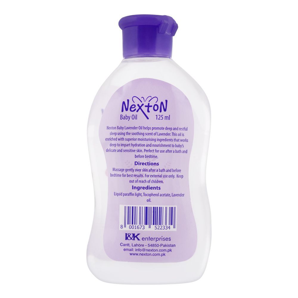 Nexton Sleep Time Baby Oil, Lavender, 125ml - Image 2