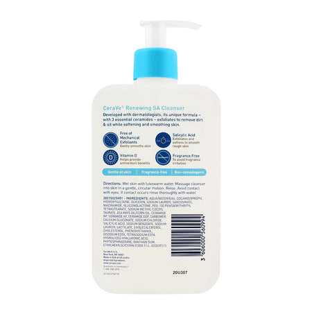 CeraVe Renewing SA Cleanser, Normal Skin, 473ml - Image 2