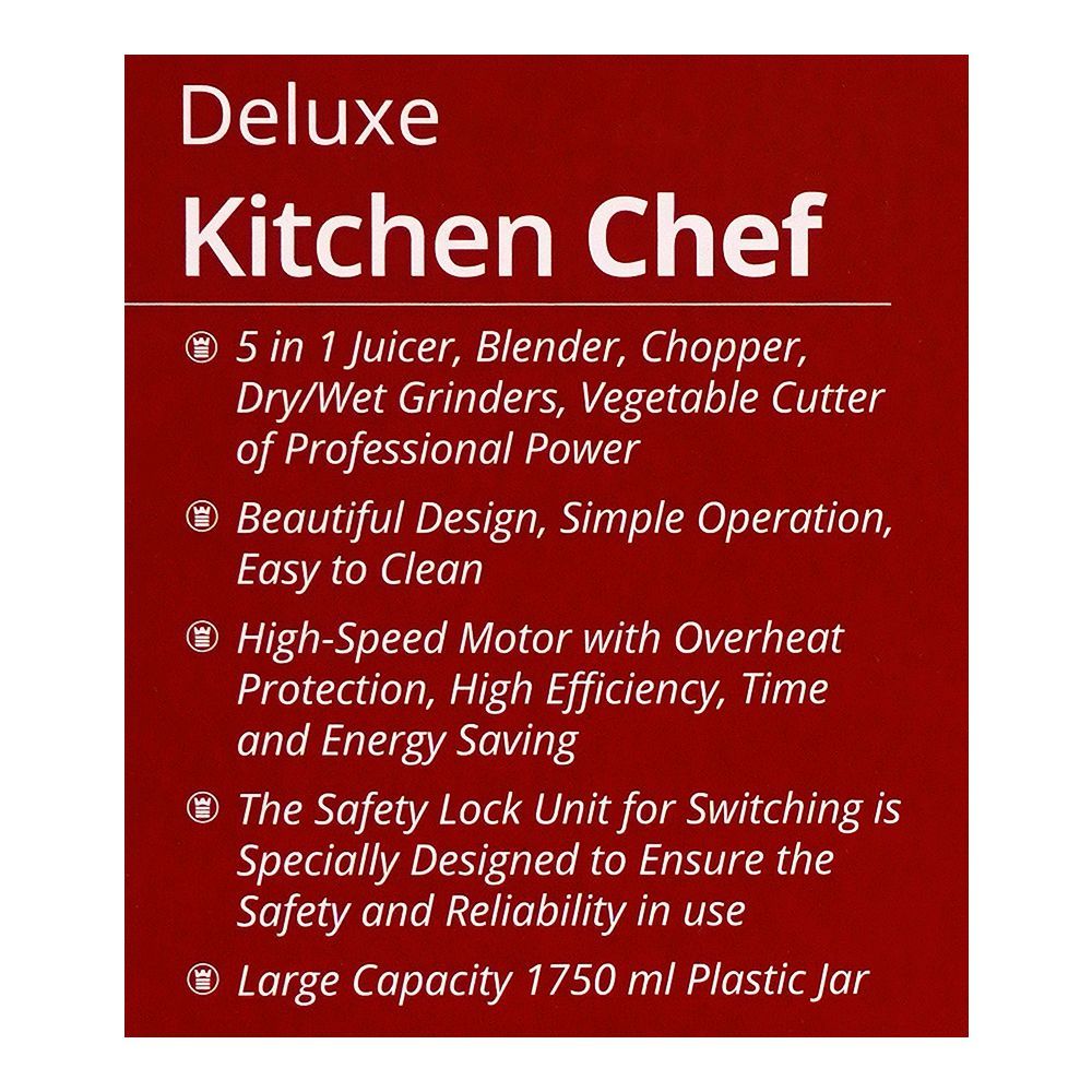 West Point Deluxe 5 In 1 Food Processor, WF-2805 - Image 5