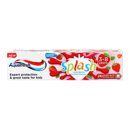 Aquafresh Splash Strawberry & Mint Flavour Toothpaste, 50m - Main Image