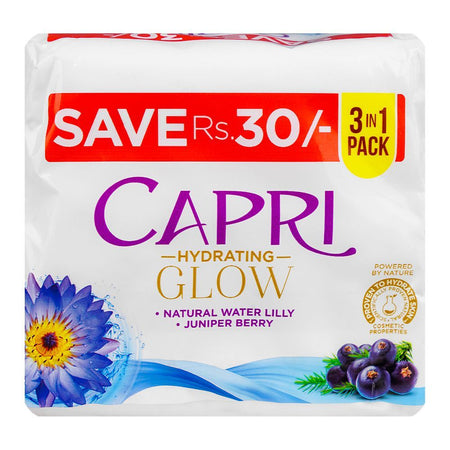 Capri Glow Water Lilly Blue Soap, 3x150g - Image 2
