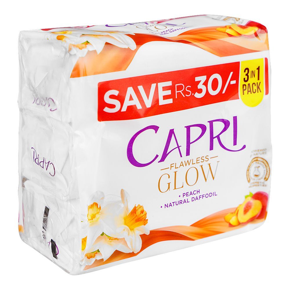 Capri Glow Daffodil Peach Soap, 3x150g - Main Image