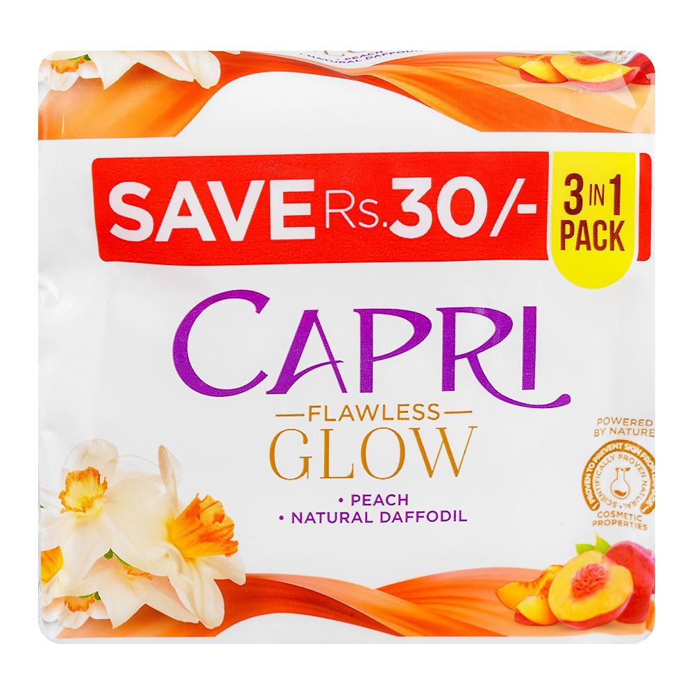Capri Glow Daffodil Peach Soap, 3x150g - Image 2