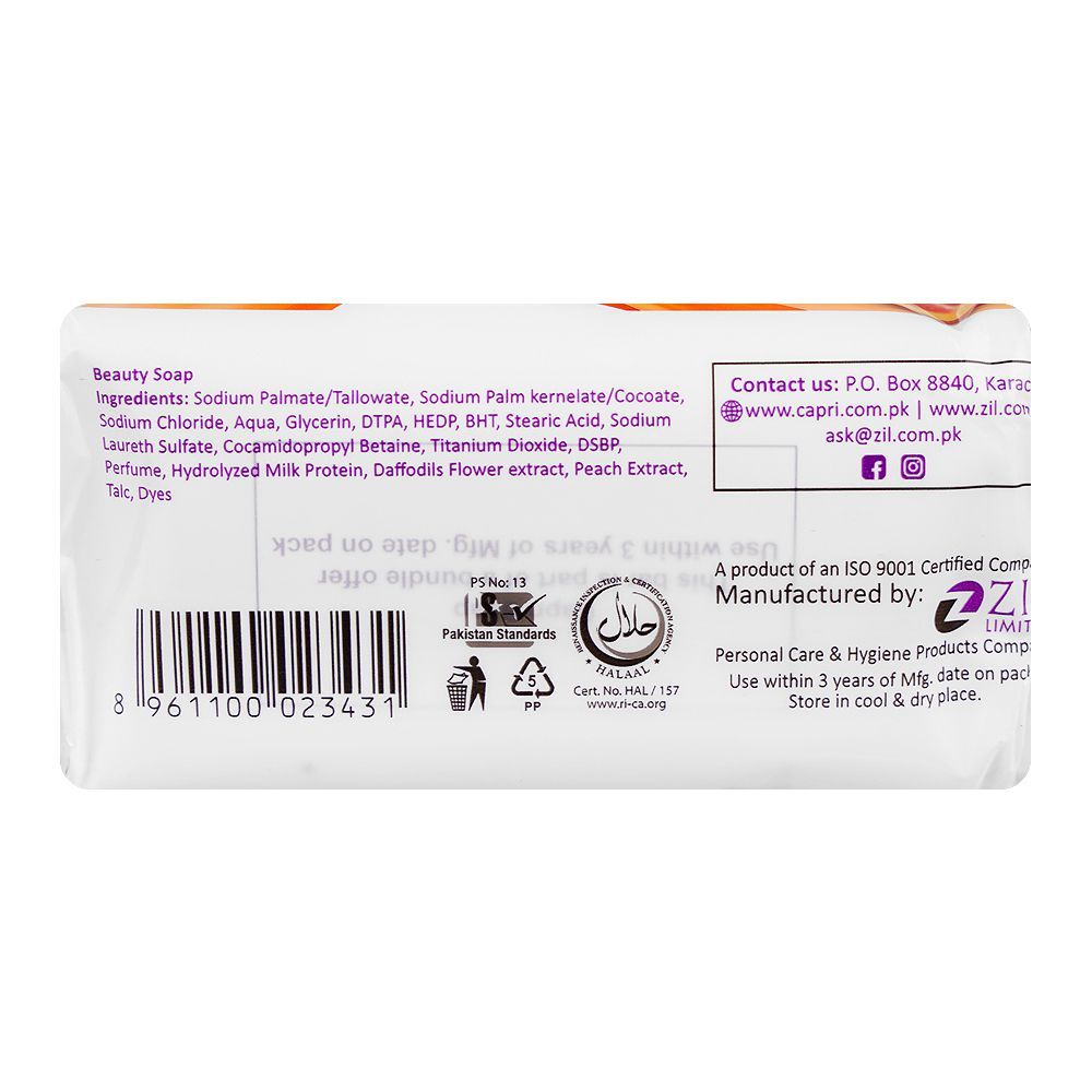 Capri Glow Daffodil Peach Soap, 3x150g - Image 3