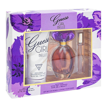 Guess Girl Belle Perfume Set For Women, EDT 100ml + Body Lotion 200ml + Travel Spray 15ml - Main Image