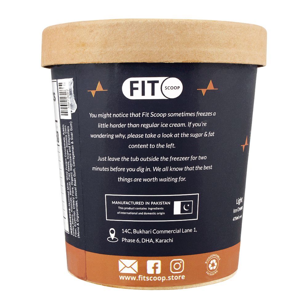 Fit Scoop Coffee & Nuts Light Ice Cream, 475ml - Image 2
