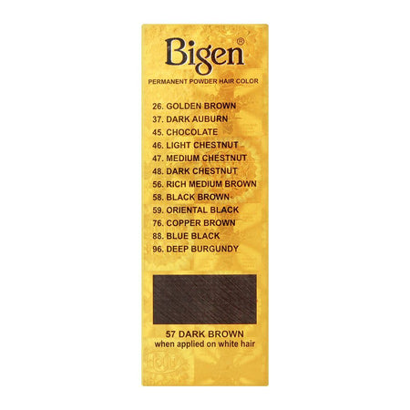 Bigen Permanent Powder Hair Color, 57 Dark Brown - Image 3