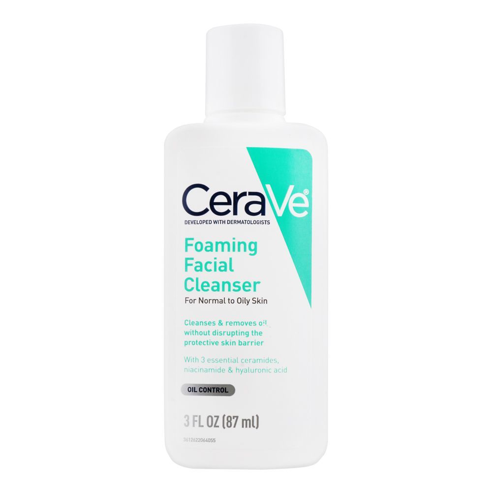 CeraVe Foaming Facial Cleanser, Normal To Oily Skin, 87ml - Main Image