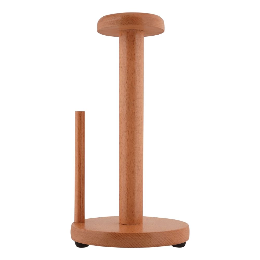 Amwares Beech Wood Tissue Roll Stand With Rod Large, 009024 - Main Image