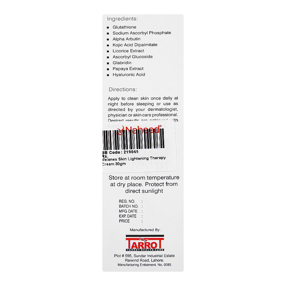 Melanex Skin Lightening Therapy Cream, 30g - Image 3