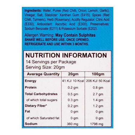Shangrila Peri Peri Mild Sauce, 295g - Image 3