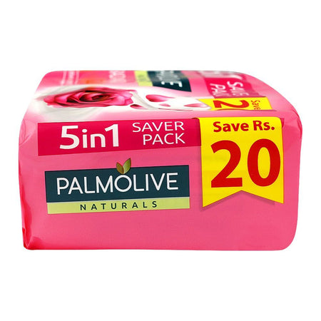 Palmolive Naturals Radiant Glow Milk & Rose Soap, 5 x 130g, 5-In-1 Saver Pack - Image 3