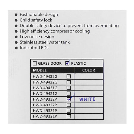 Homage Water Dispenser Without Refrigerator Cabinet, White, HWD-49331 - Image 4