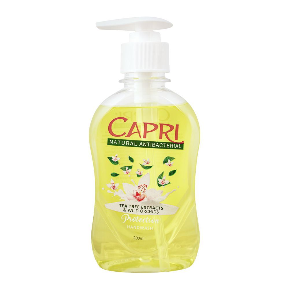 Capri Natural Antibacterial Tea Tree Extracts & Wild Orchids Hand Wash, 200ml - Main Image