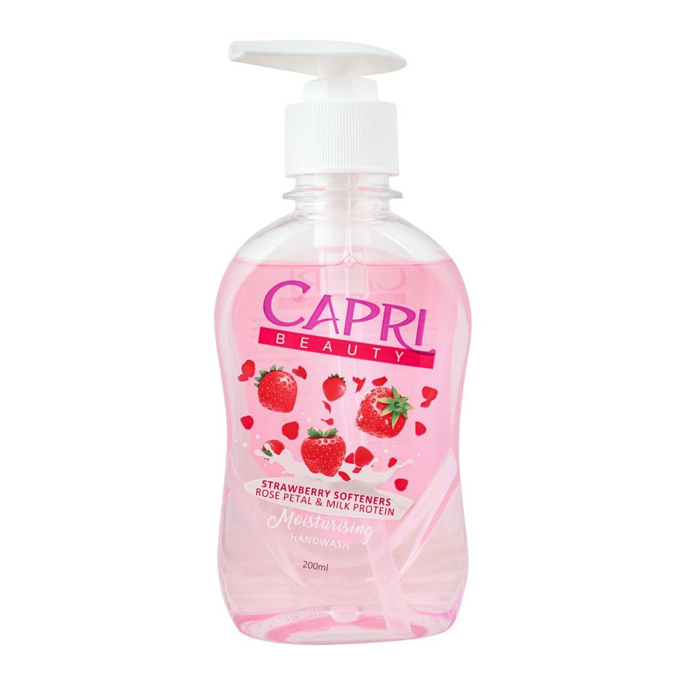 Capri Beauty Strawberry Softeners Rose Petal & Milk Protein Moisturizing Hand Wash, 200ml - Main Image