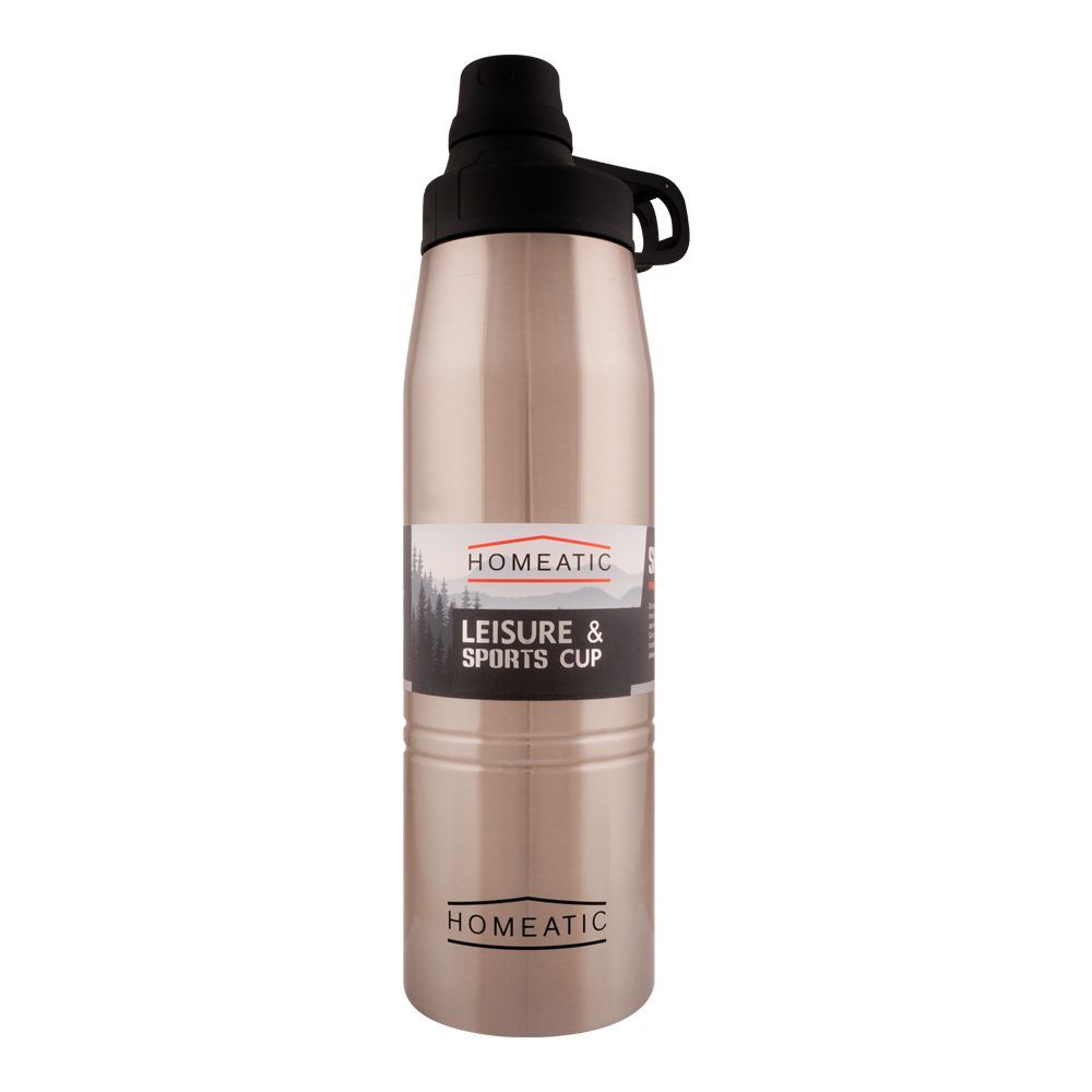 Homeatic Steel Water Bottle, 900ml, Silver, KD-1006 - Main Image