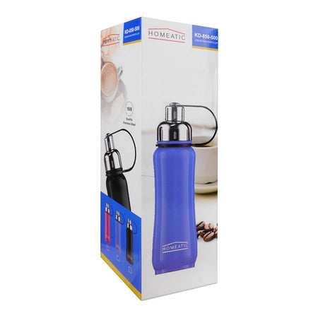 Homeatic Steel Water Bottle, 500ml Capacity, Blue, KD-850 - Image 3