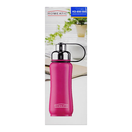Homeatic Steel Water Bottle, 500ml Capacity, Blue, KD-850 - Image 4