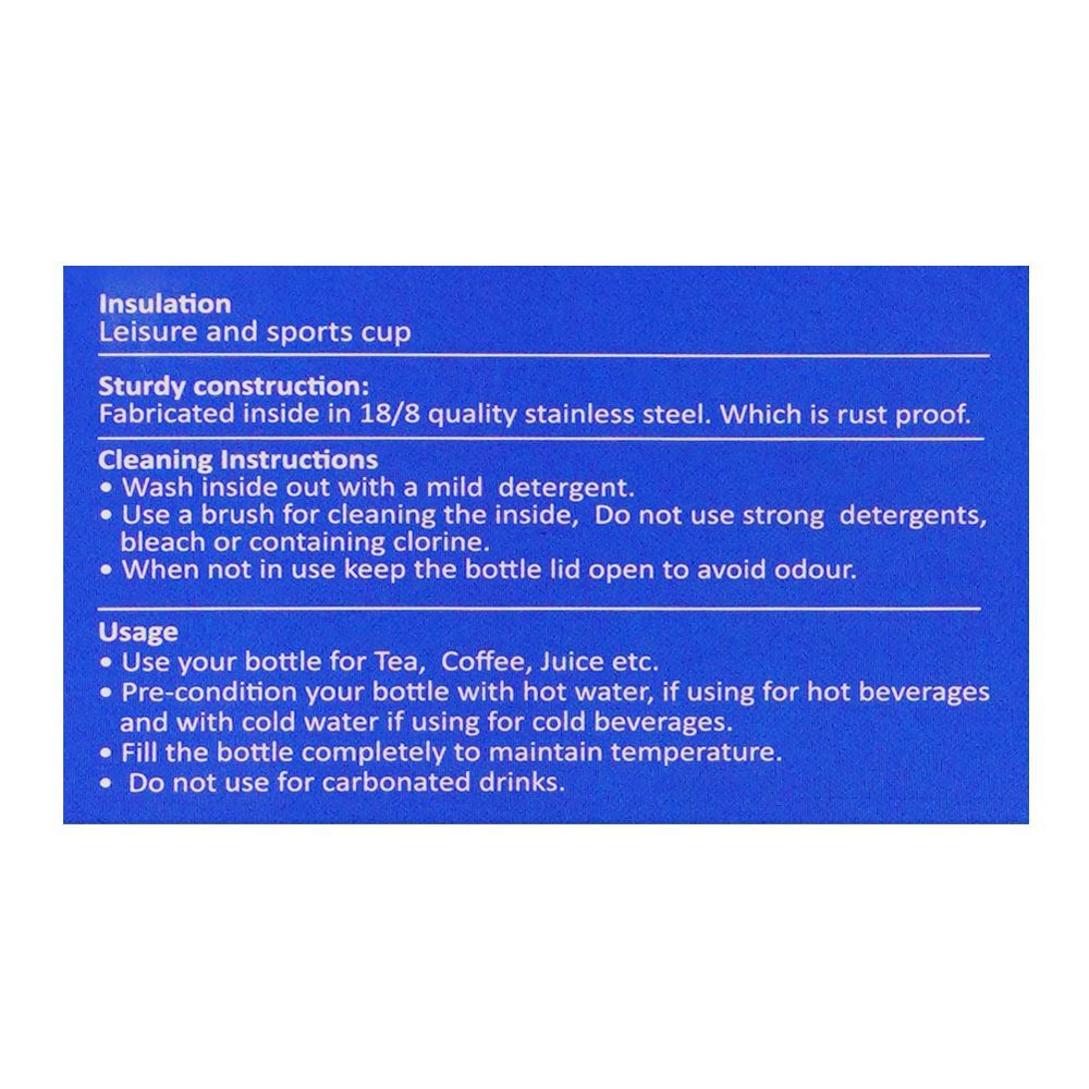 Homeatic Steel Water Bottle, 500ml Capacity, Blue, KD-850 - Image 6