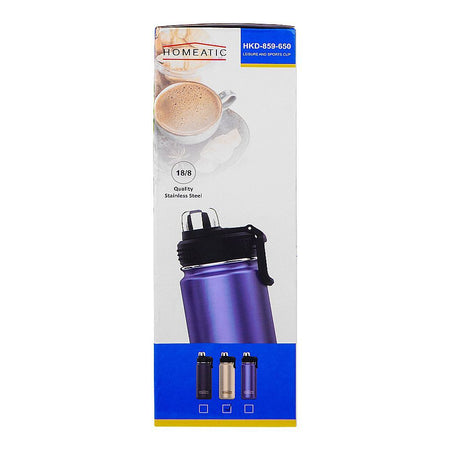 Homeatic Stainless Steel Water Bottle, Leisure & Sports Fashion Cup, 650ml, Golden, KD-859 - Image 6