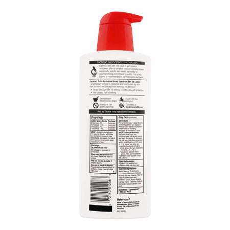 Eucerin Daily Hydration Moisturizer + Sunscreen Lotion, Dry Skin, SPF 15, Fragrance Free, 500ml - Image 2