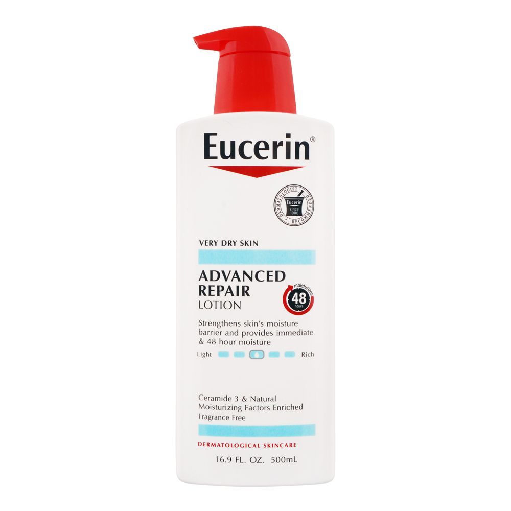Eucerin Advanced Repair Lotion, Very Dry Skin, Fragrance Free, 500ml - Main Image
