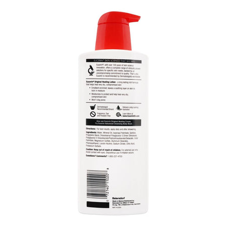 Eucerin Original Healing Lotion, Extremely Dry Compromised Skin, Fragrance Free, 500ml - Image 2