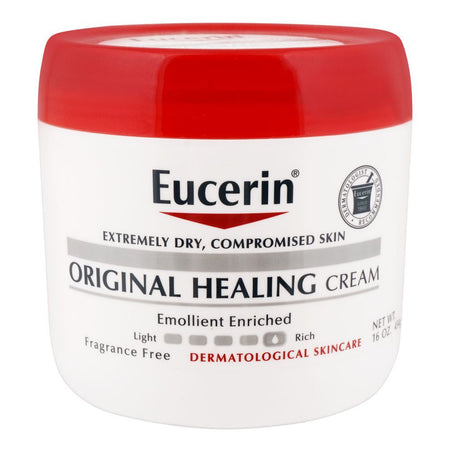 Eucerin Original Healing Skin Cream, Extremely Dry Compromised, Fragrance Free, 454g - Main Image