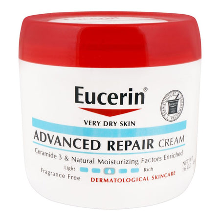 Eucerin Advanced Repair Cream, Very Dry Skin, Fragrance Free, 454g - Main Image