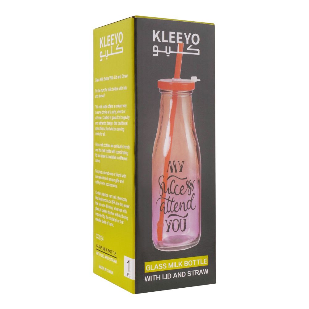 Kleeyo Glass Bottle, 420ml, C0024ABCD - Image 2