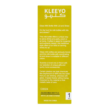Kleeyo Glass Bottle, 420ml, C0024ABCD - Image 3