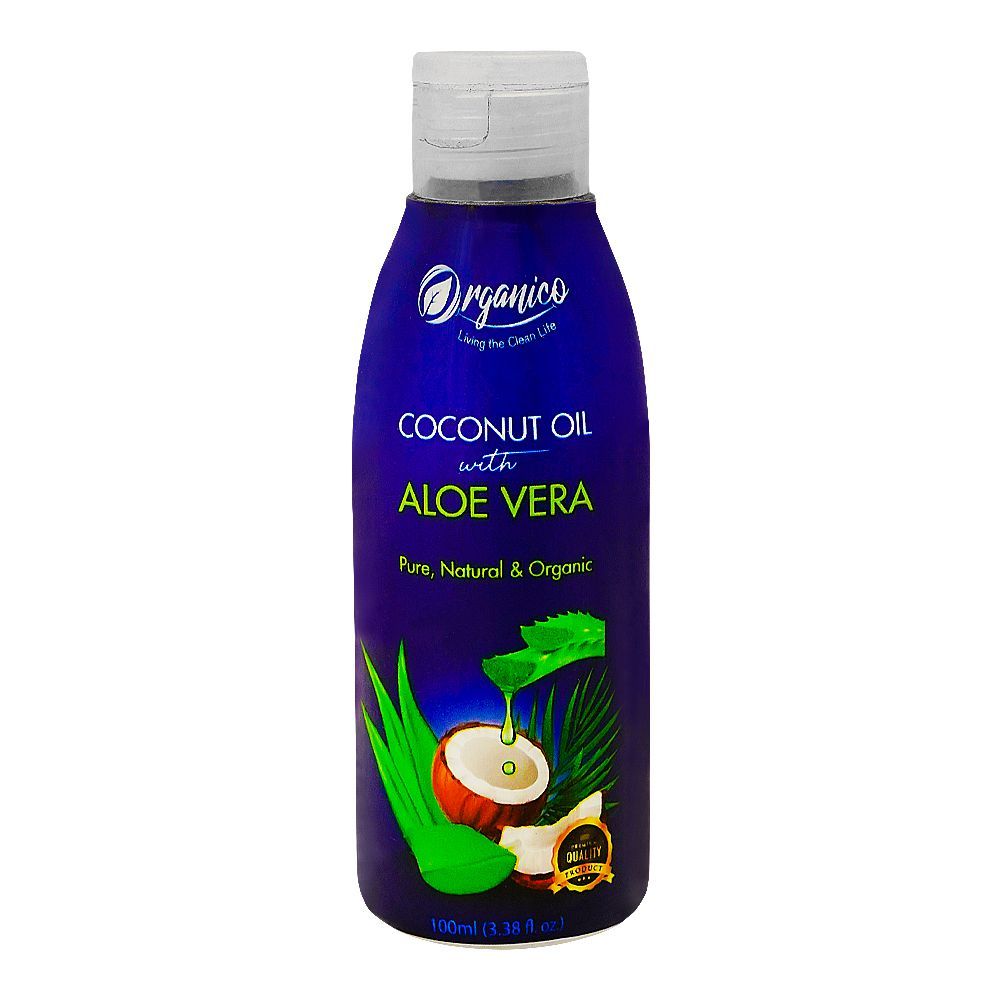 Organico Coconut Oil With Aloe Vera, 100ml - Main Image