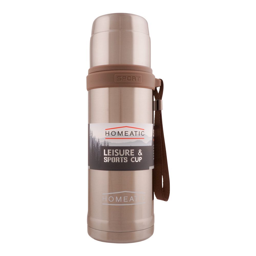 Homeatic Steel Water Bottle, 600ml, Silver, KD-596 - Main Image