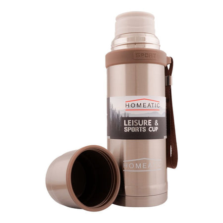 Homeatic Steel Water Bottle, 600ml, Silver, KD-596 - Image 2