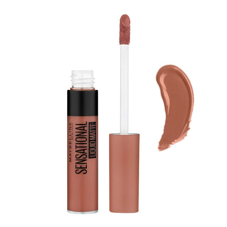 Maybelline New York Sensational Liquid Matte Lip Tint - Long lasting, Lightweight, Soft Matte Liquid Lipstick - Bare It All - Image 2