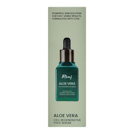Rivaj UK Aloe Vera Cell-Regenerative Face Serum, Hyaluronic Acid, Glycerin, For Dark Spots & Wrinkles, 30ml - Image 2