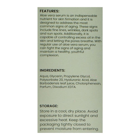 Rivaj UK Aloe Vera Cell-Regenerative Face Serum, Hyaluronic Acid, Glycerin, For Dark Spots & Wrinkles, 30ml - Image 4