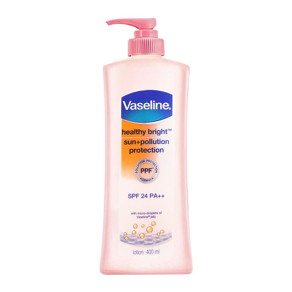 Vaseline Healthy Bright Sun & Pollution Protection SPF24 PA++ Body Lotion Pump, 400ml - Main Image