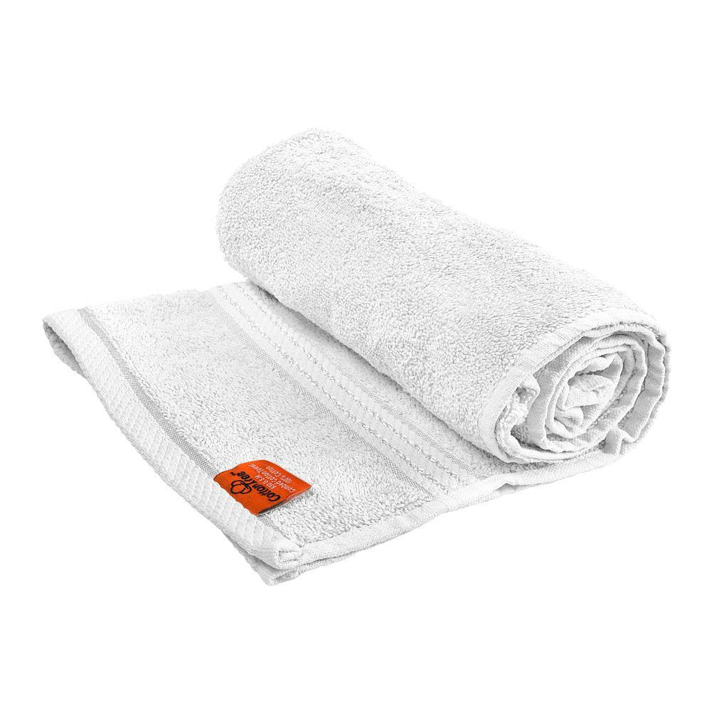 Cotton Tree Combed Cotton Hand Towel, 50x100cm, White - Main Image