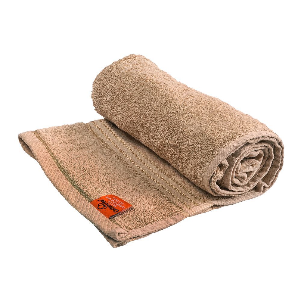 Cotton Tree Combed Cotton Bath Towel, 70x140cm, Light Brown - Main Image