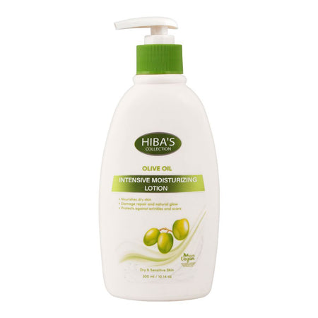 Hiba's Collection Olive Oil Intensive Moisturizing Lotion, Dry & Sensitive Skin, 300ml - Main Image