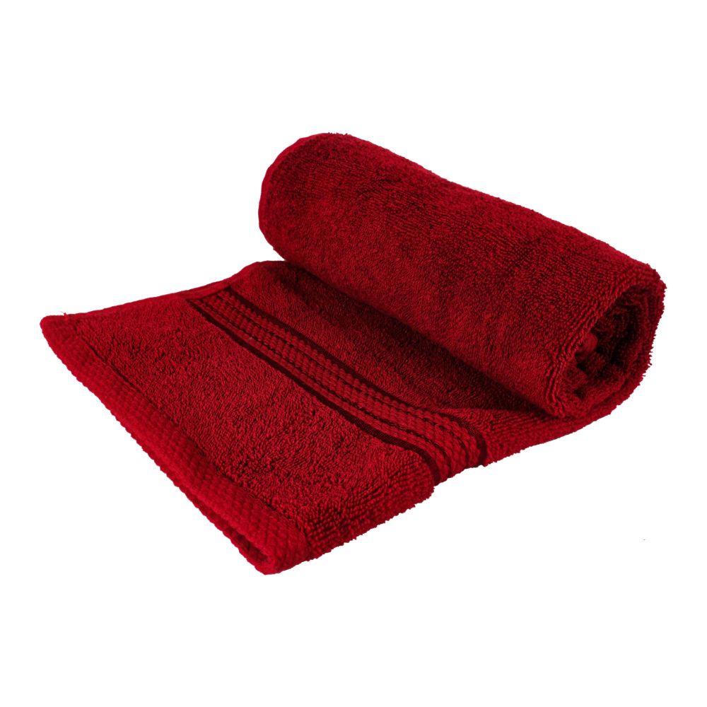 Cotton Tree Combed Cotton Hand Towel, 50x100cm, Maroon - Main Image