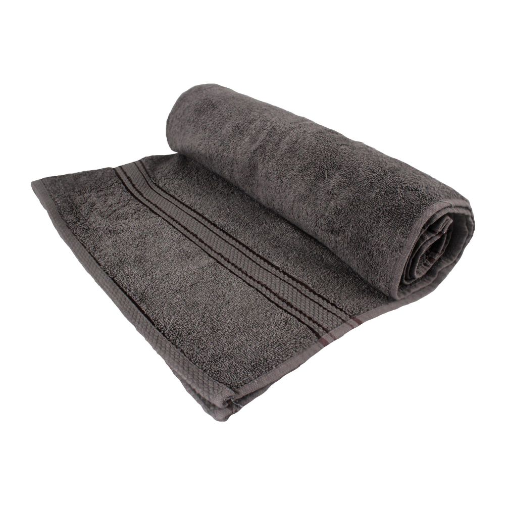 Cotton Tree Combed Cotton Bath Sheet, 90x150cm, Dark Grey - Main Image
