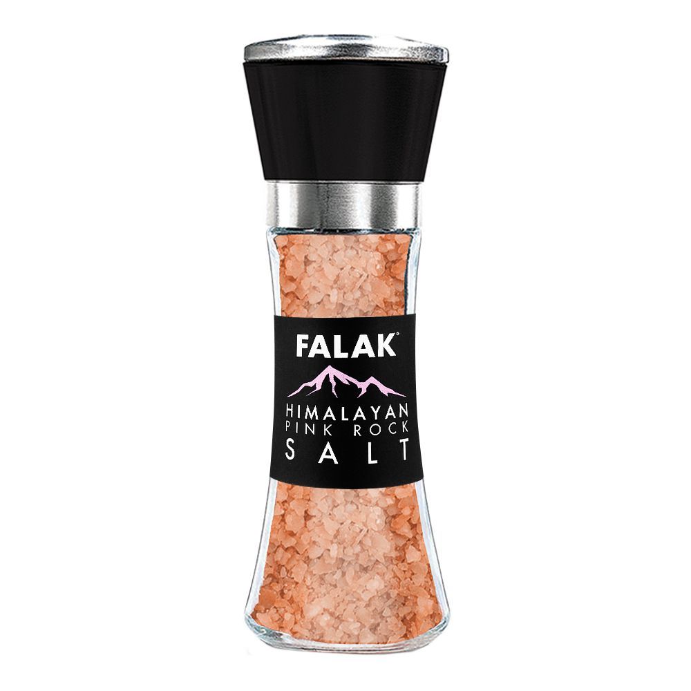 Falak Himalayan Pink Rock Salt, 200g, Grinder Bottle - Main Image