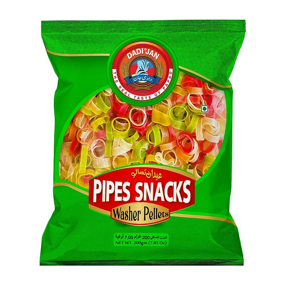 Dadi Jan Washer Pellets Pipes Snacks, 200g - Main Image
