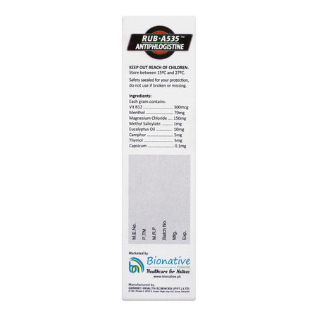Gennec Health Sciences Rub.A535 Pain Relief Gel, 50g - Image 3