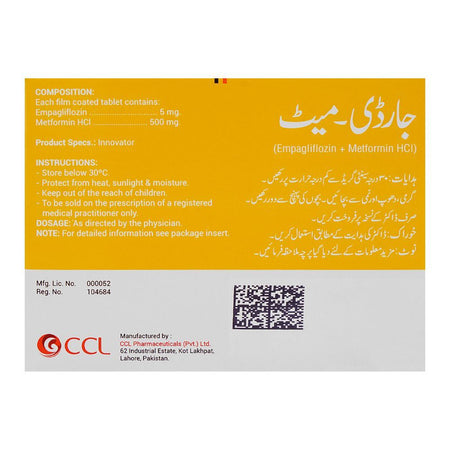 Jardy-Met 5/500mg Tablet - Image 2