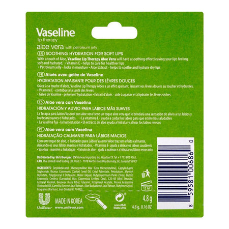 Vaseline Aloe Vera Lip Therapy Lip Balm, 4.8g - Image 2