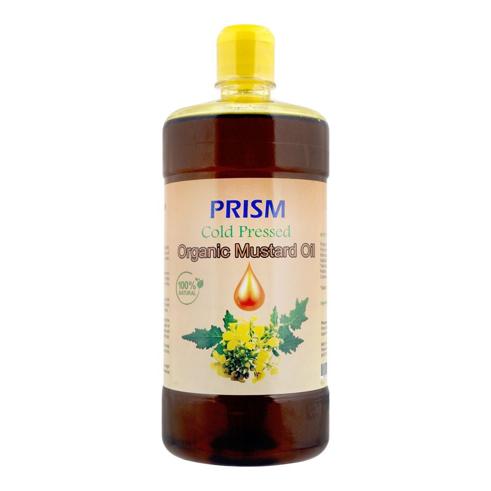 Prism Organic Mustard Oil, Bottle, 1 Liter - Main Image